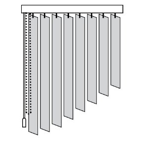 Вертикальні жалюзі із скошеним краєм